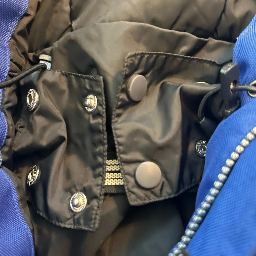 Falls Creek Boys Blue,Black & Gray Heavy Full Zip Velcro Jacket Pockets  Size 7